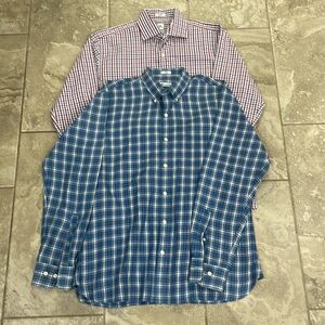Set of 2 Peter Millar Men’s Long Sleeve Shirt Size Large‎